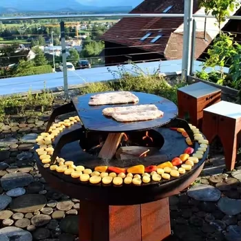 Outdoor Corten Steel BBQ Grill For Bonfire suppliers
