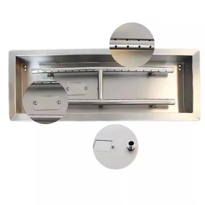 Stainless Steel Gas Fire Pit Burner Pan Set suppliers